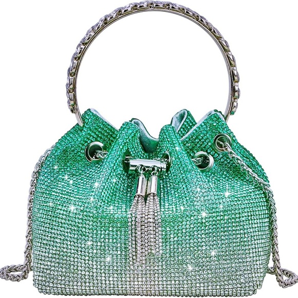 NEW Sparkling Bling Swarovski Crystal Rhinestone Bag Clutch Purse +FREE … - Picture 5 of 13